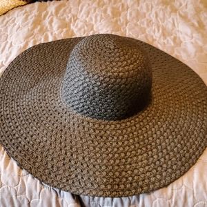 Sparkly black floppy sun hat
